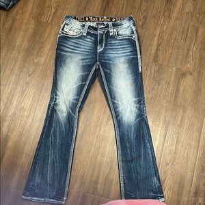 Rock revival Blue Flare Wide Leg Jeans